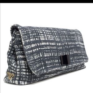 Prada tweed clutch